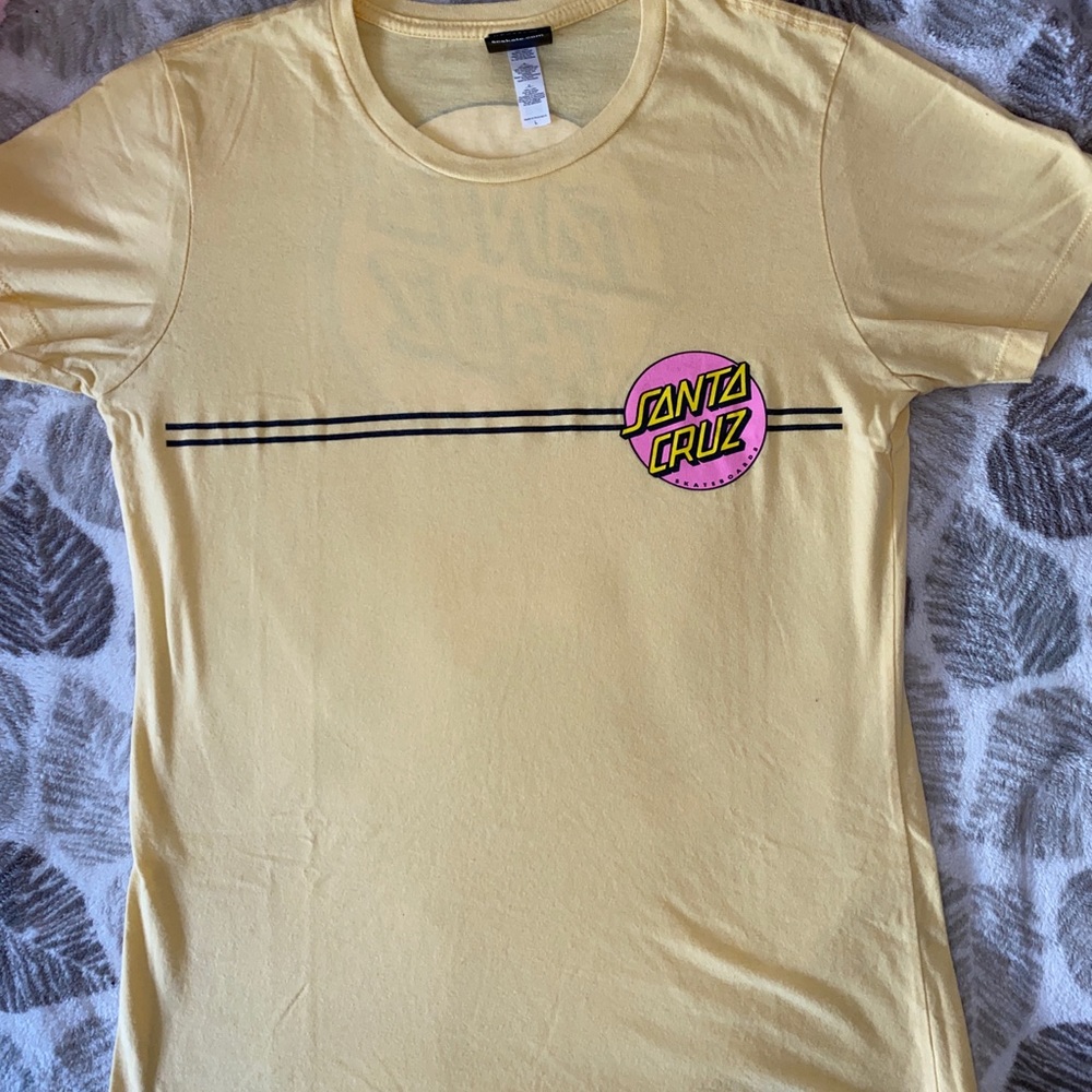 Santa Cruz Yellow & Pink Logo Tee